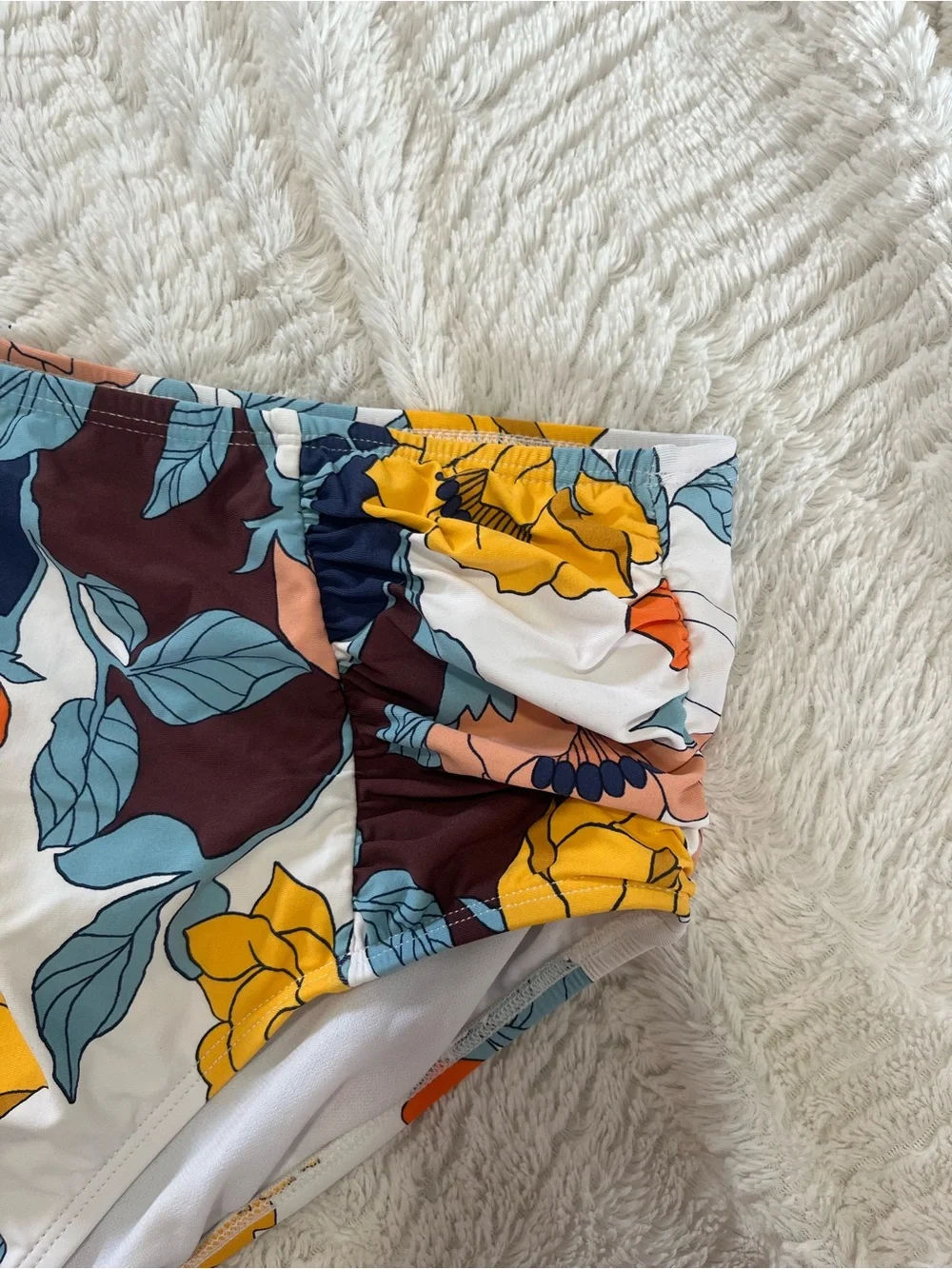 Floral High-Waist Bikini Bottom - Multicolor